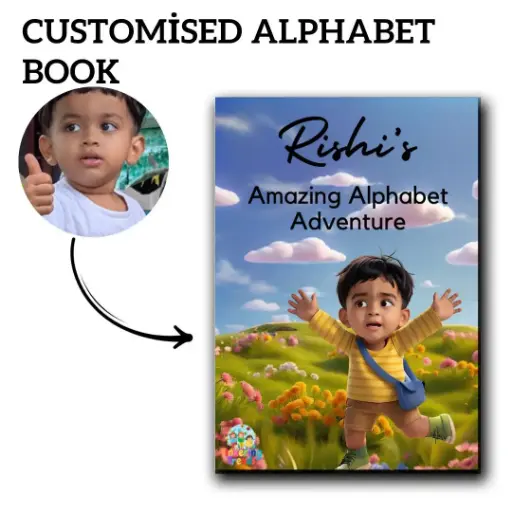 Personalised Alphabet Book for Kids, Educational Learning Custom Story Book, Ages 2-5 – Personalized Name & Illustrated Tales – Engaging Bedtime Stories – Unique Gift for Infants, Toddlers & Young Readers!
