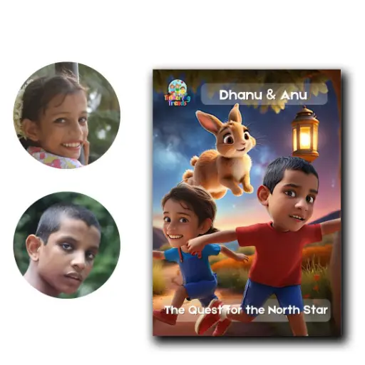 (The Quest for the North Star) Custom Sibling Storybook for Kids 2 – Personalized Name & Illustrated Tales – Engaging Bedtime Stories for Ages 2-14 – Unique Gift for Infants, Toddlers & Young Readers!